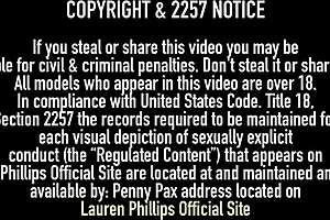 Dominating Sara Jay Ties Lauren Phillips to Suck Her Ginger Pussy in Lesbian Lingerie Domination