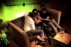 jodi james gets double facial after threesome.