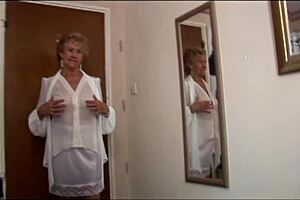 Naughty Granny Teasing Flashing