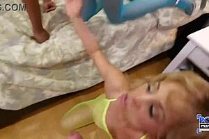 Mature Milf Gets Double Blowjob