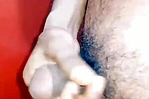 what happens when small hairy cock gets played in kitchen?