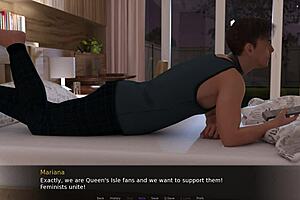 i'm playing gynocracy part 3, where my femdom mistress conducts a gyno exam on my pussy in bdsm style