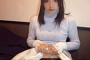 i watch this clear cute crossdressing girl quietly masturbating