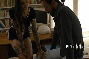 Old Guy Fucks Stepson's Slut Teen Girlfriend Hard!