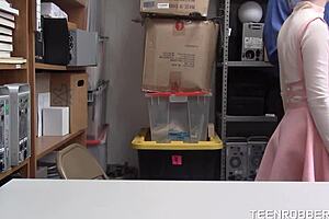 Perfect girl thief athena rayne gets caught and punished in garage incident