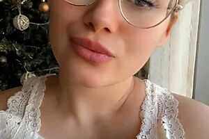 Beautiful Blonde Shows Big Natural Tits Cutely