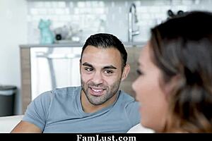 Young Asian Step Daughter Emotionally Pleases Daddy's Cock with Blowjob