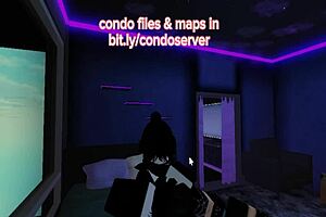 Roblox condo room turns into fucking frenzy with creampie and deepthroat, pussy getting pounded in virtual porn.