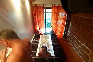 Watch housewife shave pussy in shower?