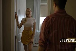 Blonde rides stepbro's shoes and fucks his wife in taboo fantasy