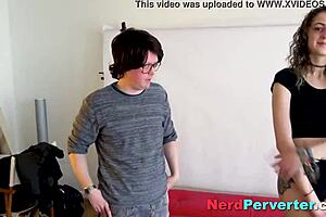 sexy lady gives amazing deepthroat blowjob with small 18+ tits