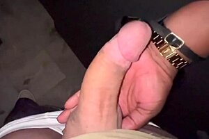 amateur couple enjoys creampie action through gloryhole at swing house reality voyeur scene