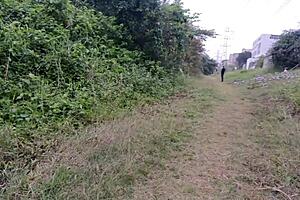 Redhead Punk Flashes Pussy in Public Park