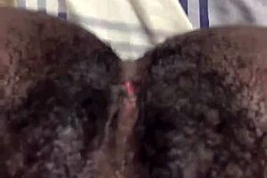 i'm playing with my homemade ebony wet pussy