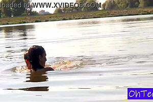 erika and karol show off big natural tits outdoors