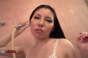 Sofia Takigawa Gives Intense Blowjob Then Shower Handjob