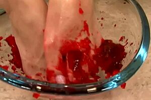 Mackenzee Pierce plays with her pierced feet while sucking big cock.