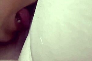 Licking a Mature Woman's Pussy in the Gym