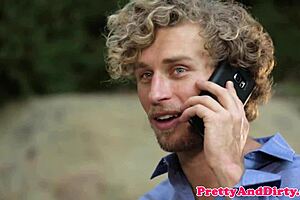 Ginger babe restrains guy for pussy fucking in full movie fantasy.