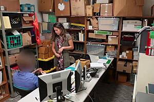 teen thief got her pussy fucked by a security guard because of shoplifting, hardcore reality sex