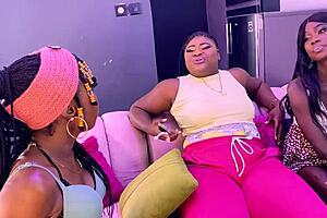 Nigerian lesbian prostitute licks wet pussy with toys in neighbors' chronicles.