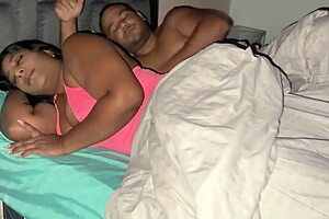 stepbrother accidentally mistakes his stepsister for his wife and fucks her leaving her pussy full of cum