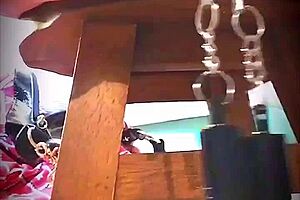 Big pink pussy lips dangled and stretched down with weights