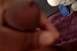 i stroke my big cock and cum hard