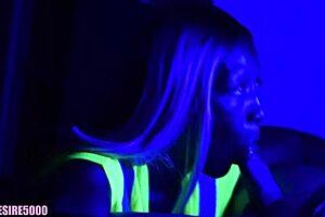 Black Light Blowjob While Working On The Clock At The Ship Yard