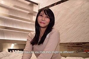 curious japanese beauty feels her first black cock and creampie