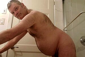 Nude Martin Lavallée Sodomizes Himself With Dildo In Bathroom