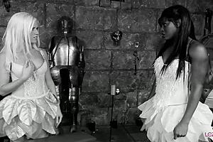 Threesome Lesbians In Fairy Costumes Feel Intense Pleasure