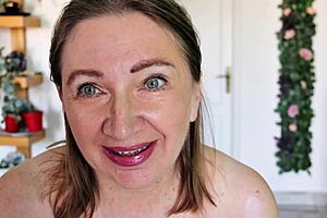 horny granny fucks wet pussy with bwc dildo?