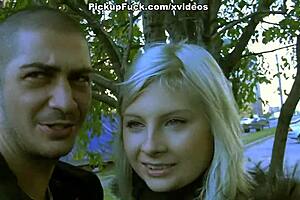 teen threesome pickup turns into public balcony sex