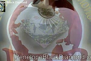 Penelope Black Diamond performs a blowjob wearing gigantic sunglasses.