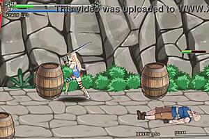 Pretty princess fucks soldiers in ailice hentai game