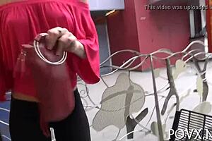 Fellatio in outdoor environment