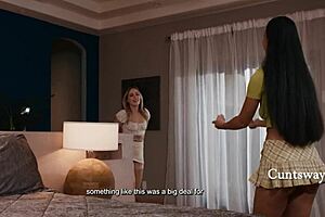 Anna Claire Clouds licks Ameena Green's cunt in scissoring.