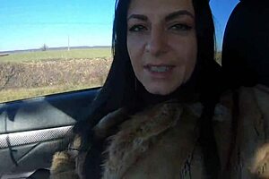 Cheating Wife Sucks Friend's Cock Outdoor Shopping