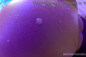 Shy step daughter allows daddy to explore her ass