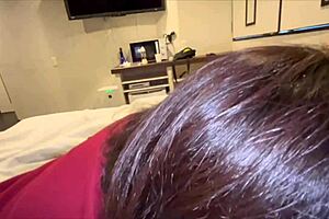 Amateur asian couple in love hotel: 'sorry, I came inside' 'I said no creampie!' they cum together