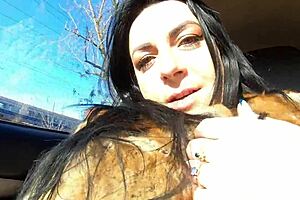 Cheating Wife Sucks Friend's Cock Outdoor Shopping