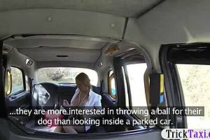 Huge boobs lady drilled by nasty driver in the backseat, wow