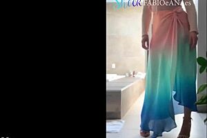 sensual amateur in cosplay panties outdoor