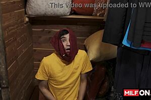 sexy blonde stepmom with big tits performs oral and reveals herself in a video