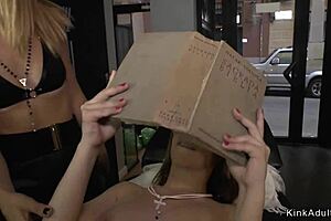 Clamped And Anal Banged Slut In Public!