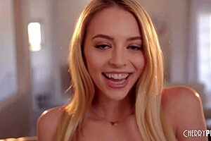 Blonde Teen Loves Masturbating With Dildo