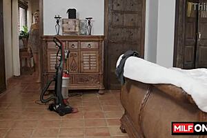 sexy blonde stepmom with big tits performs oral and reveals herself in a video