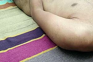 Indian Guy Exclaims, This Monster Cock Needs Two Hands! While Masturbating