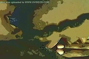 Watch this ebony babe get a dildo and tongue tag team on her wet pussy.